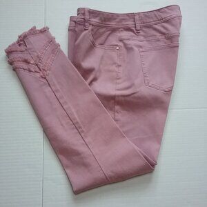 Charlie B Collection Lilac Frayed Hem Jean Pants